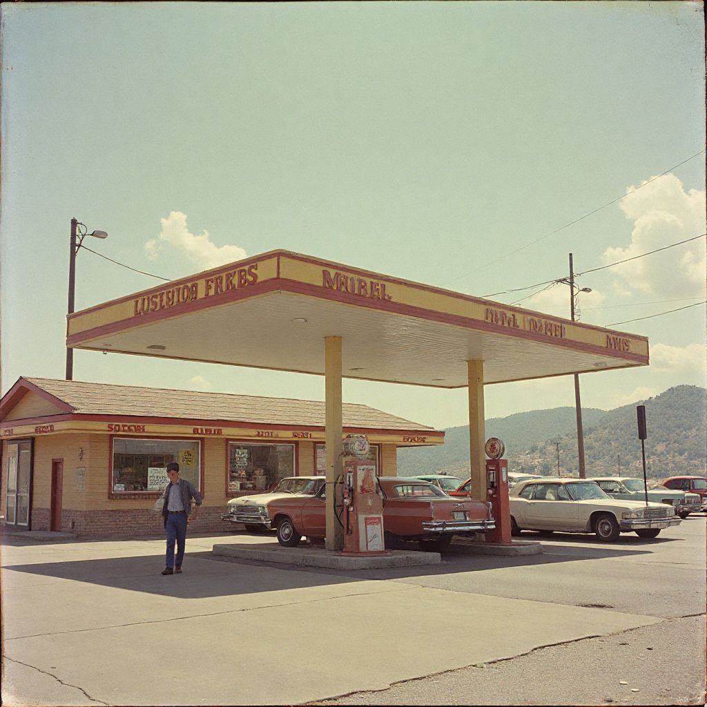 Fotografía histórica de la estación en sus inicios