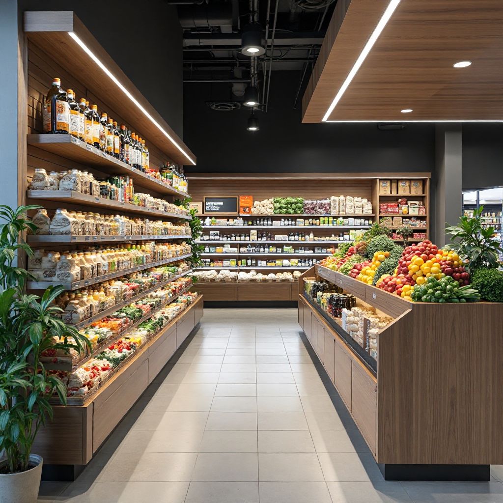 Tienda de conveniencia con productos gourmet y orgánicos