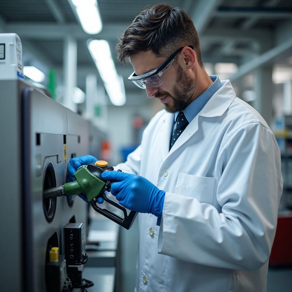 Control de calidad del combustible en laboratorio